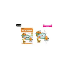 GENERICO - Set de globos látex de animales con fondo 26pcs