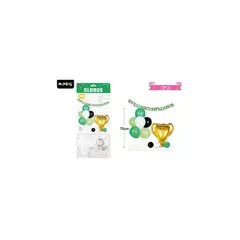 GENERICO - Set de globos con base y guirnalda trofeo 15pcs