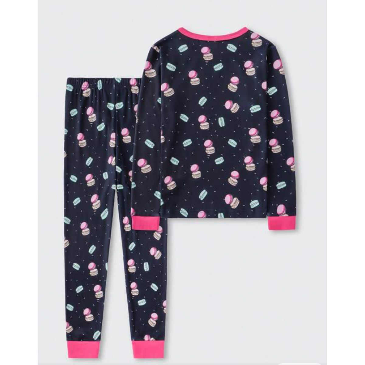 KIRAMA CLOTHING STORE - Pijama Niña Dos Piezas Estampado Macarons Azul Marino
