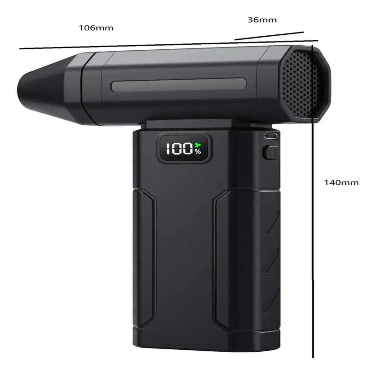 GENERICO - Soplador Portátil Ventilador Turbo Recargable Negro