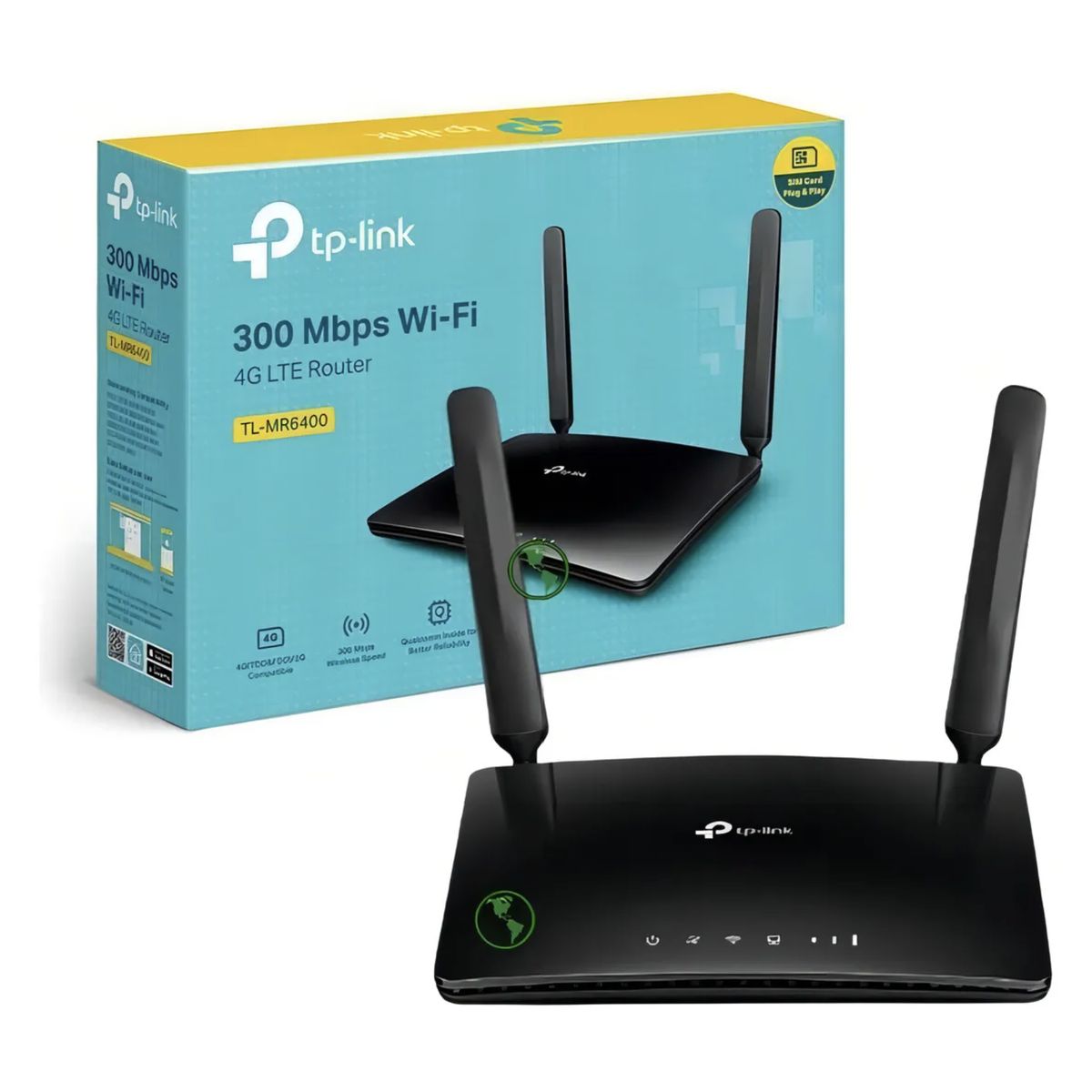 TP LINK - Router Bam inalambrico Tp-Link MR150 4G LTE Chip Wi-Fi 4 N 300 Megas