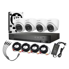 HIKVISION - Kit 4 Cámaras Lite Smart Dual Light 4 Domo