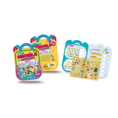 GENERICO - Libro Con Mi Mochila Pinta Y Pega Voy A La Escuela