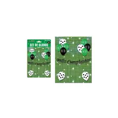 GENERICO - Set de globos con fondo disco verde 13pcs