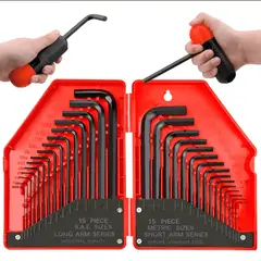 MOMO - 30pcs Juego De Llaves Allen Hexagonales Kit Para Industria