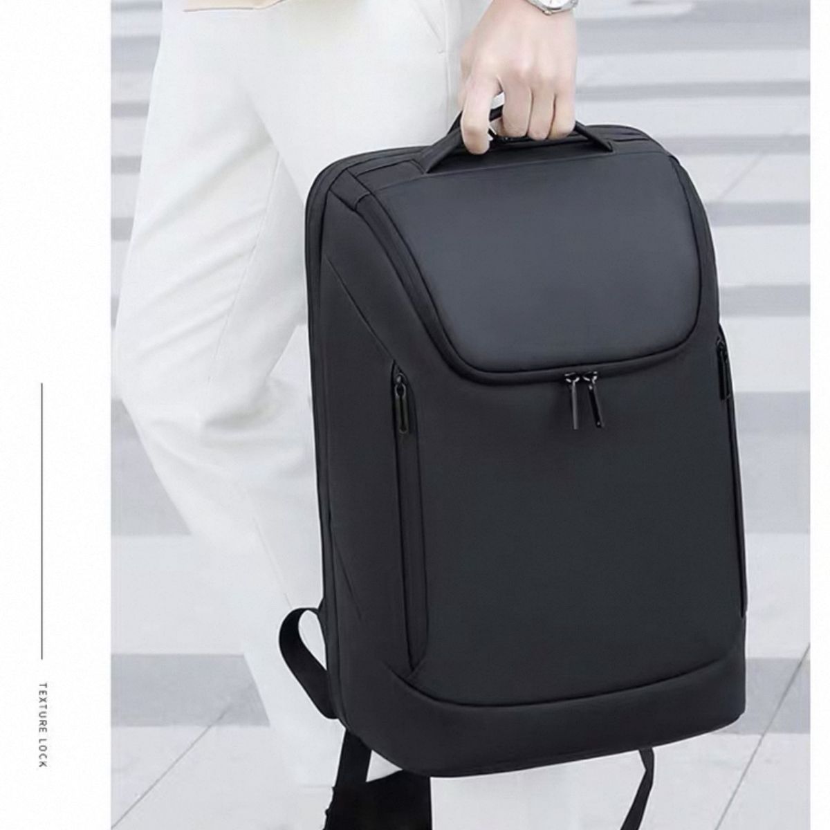 MOMO - Mochila De Viaje Para Notebook Pulgadas Escolar Eimperm Negro Liso