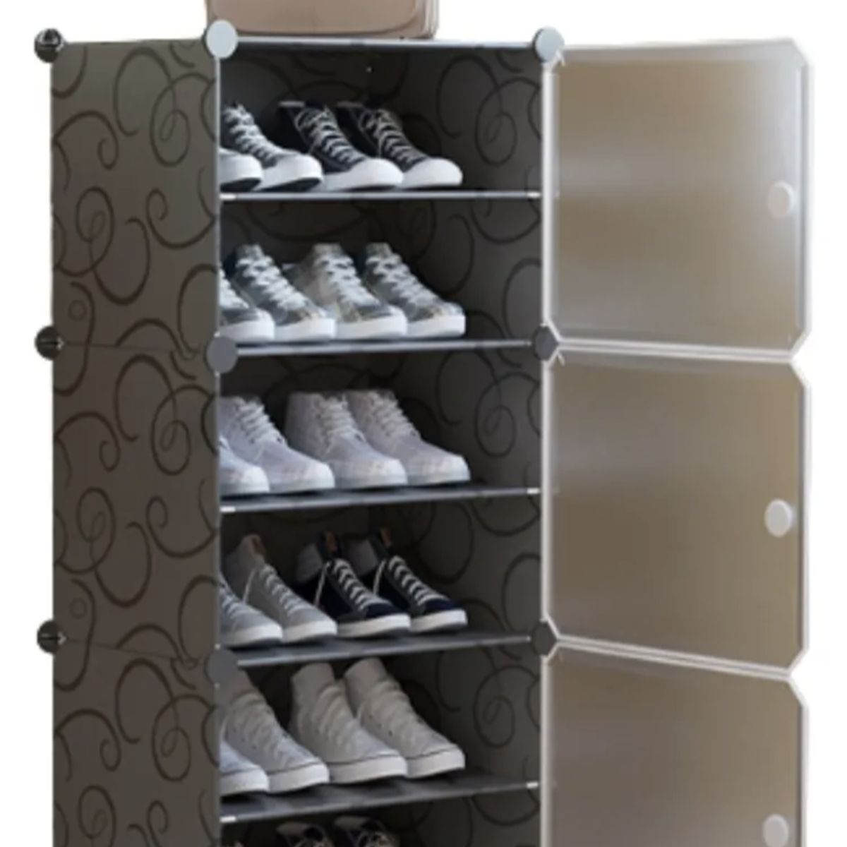 MOMO - Zapatero Organizador De Zapatos 3 Pisos Estrecho 12 Pares Negro