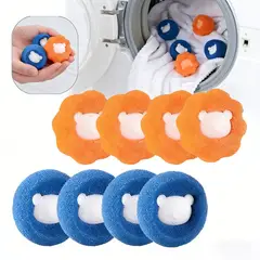 GENERICO - 8 Bolas De Atrapa Pelusas Lavadoras De Mascotas Perro Gato