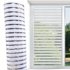 GENERICO - Rollo Vinilo Adhesivo para Vidrio 2mx50cm Rayas Blanco