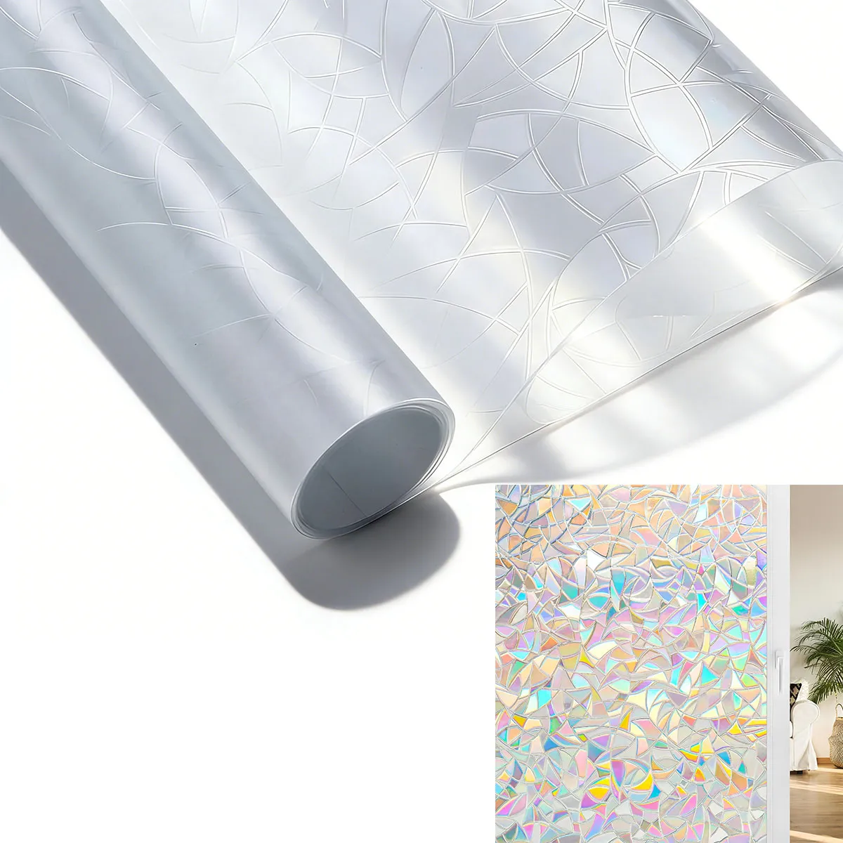 GENERICO - Privacidad para VentanaPelícula Ventana Decorativa Arcoíris