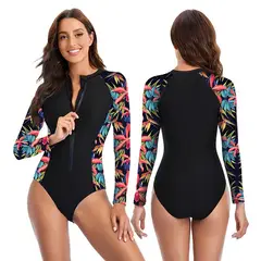 PUREPOWER - Traje de baño unisex con cremallera y mangas largas para protección solar UPF 50- SIZE XXL