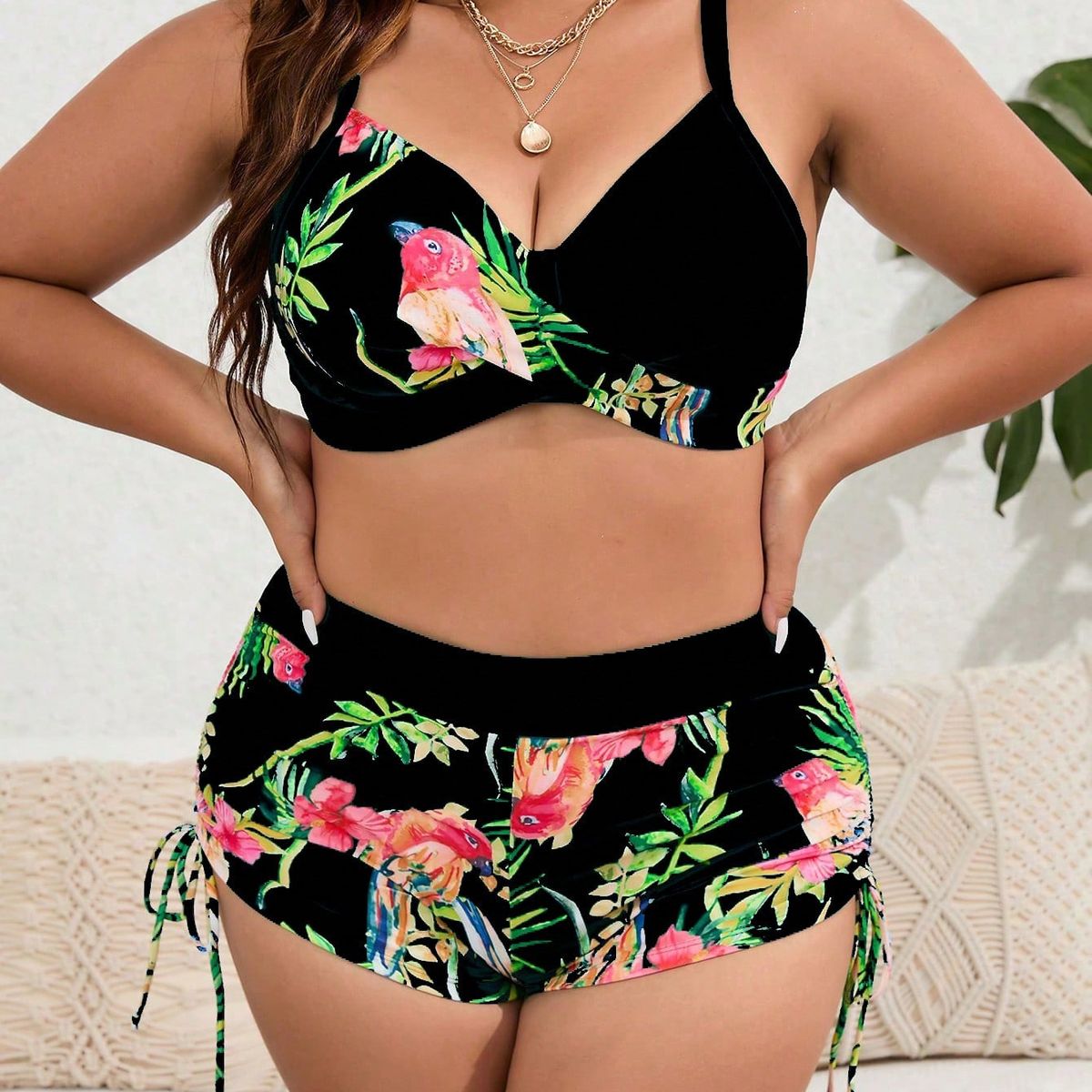 PUREPOWER - Nuevo bikini de tallas grandes para mujer con diseño estampado- size xxL
