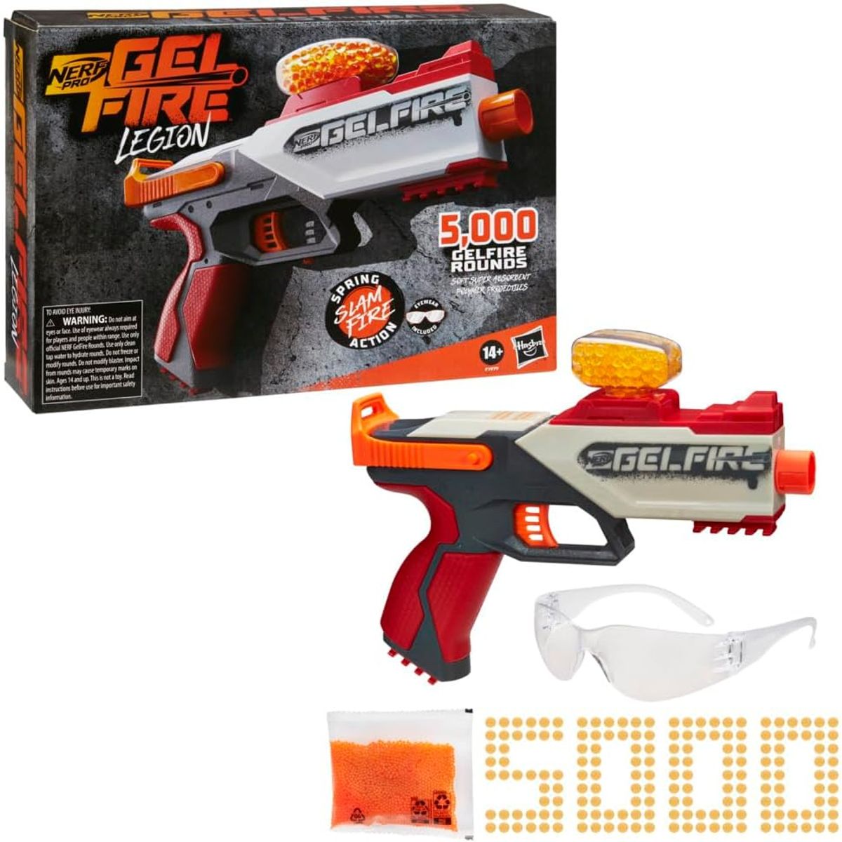 HASBRO - Nerf Pro Gelfire Legion Lanzador 5000 Cargas Hasbro Pistola