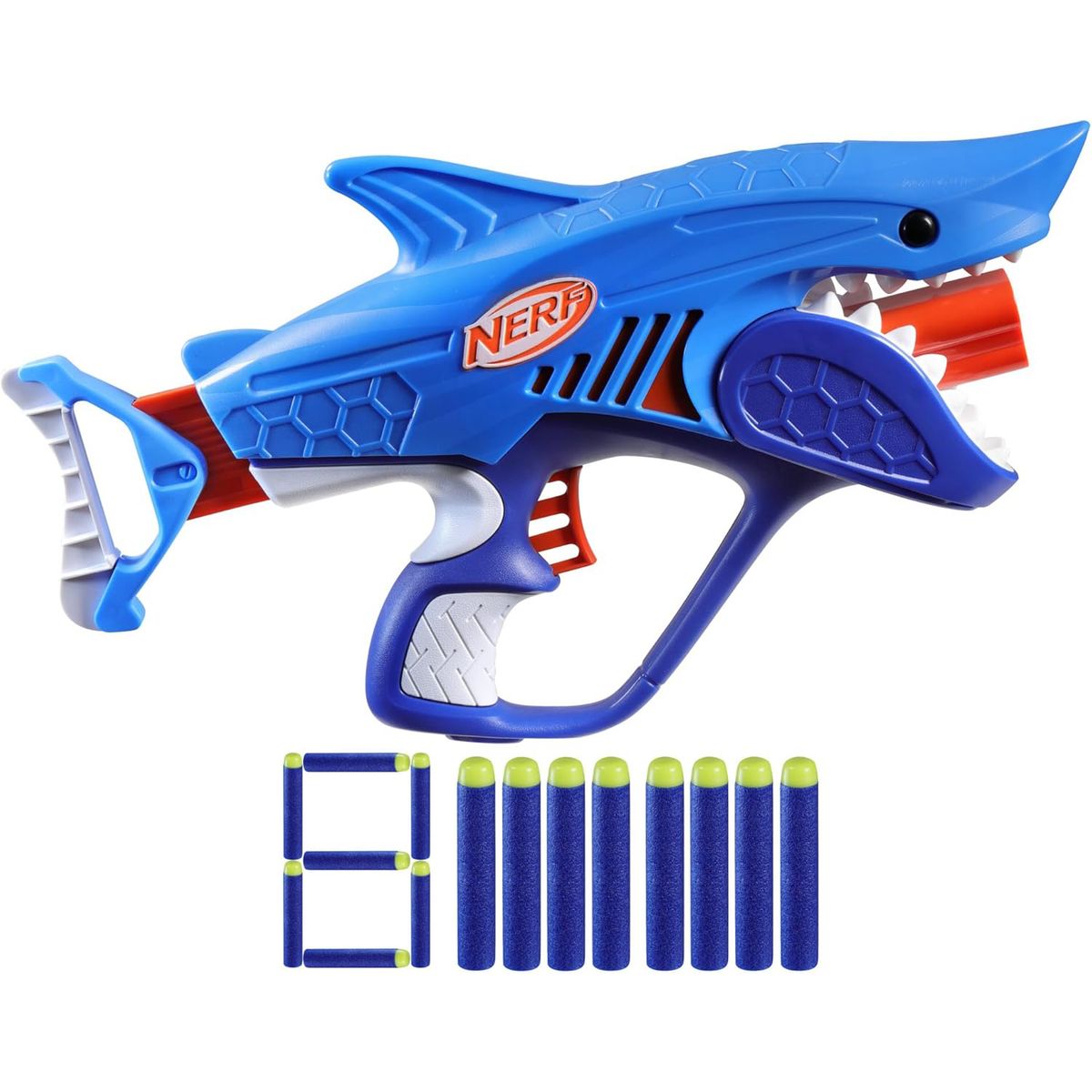 HASBRO - Lanzador De Dardos Fácil Nerf Junior Wild Sharkfire Azul