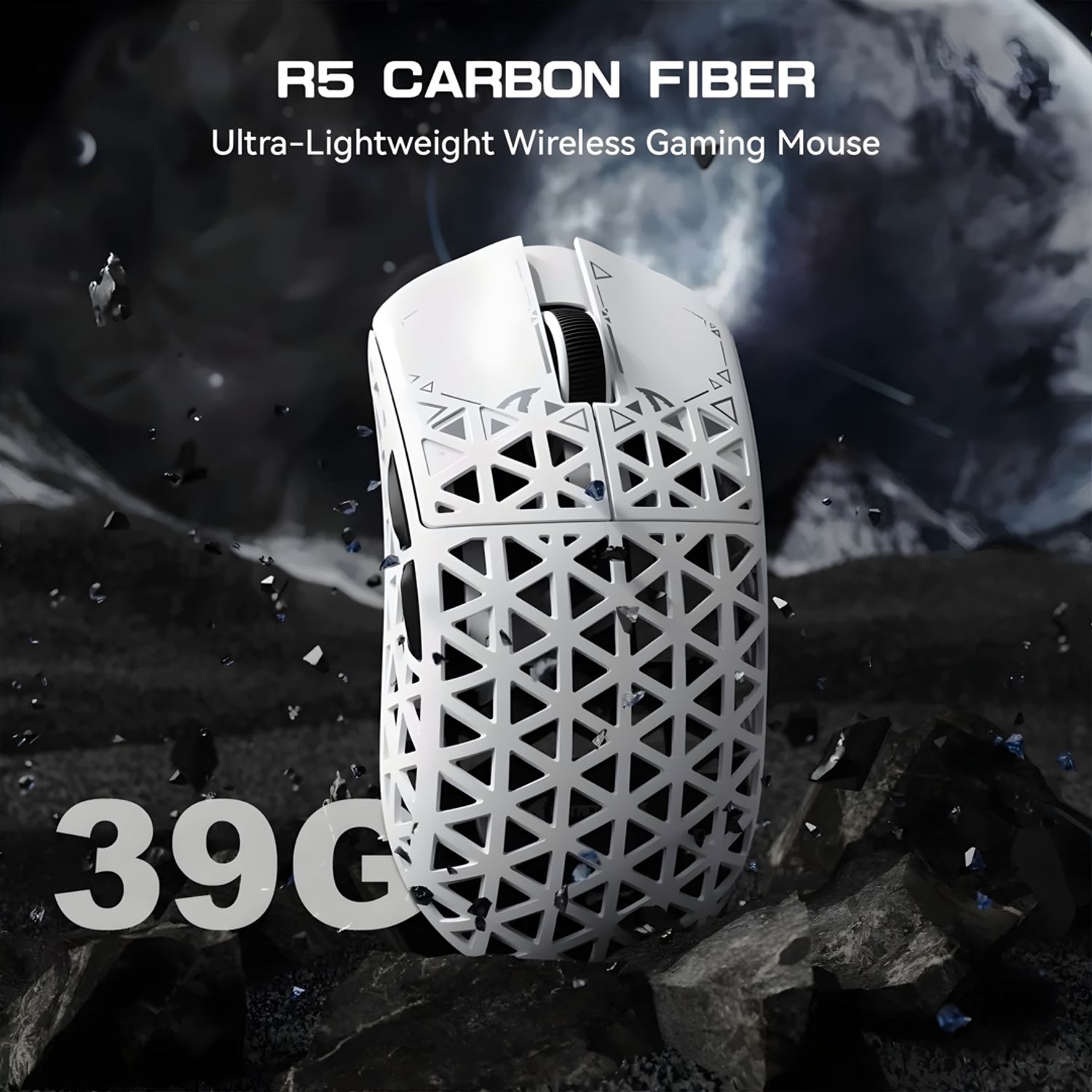 ATTACK SHARK Mouse Inalambrico Attack Shark R5 Ultra 8k Fibra De