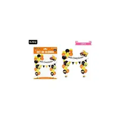 GENERICO - Set de globos látex y guirnalda con animales 35pcs