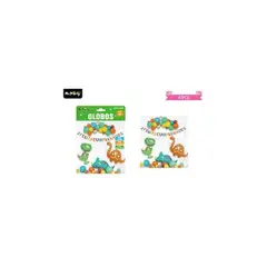 GENERICO - Set de globos látex con dinosaurios 47pcs