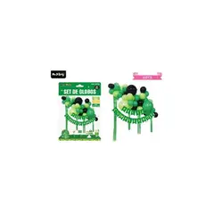 GENERICO - Arco de globos látex verde con borlas 65pcs