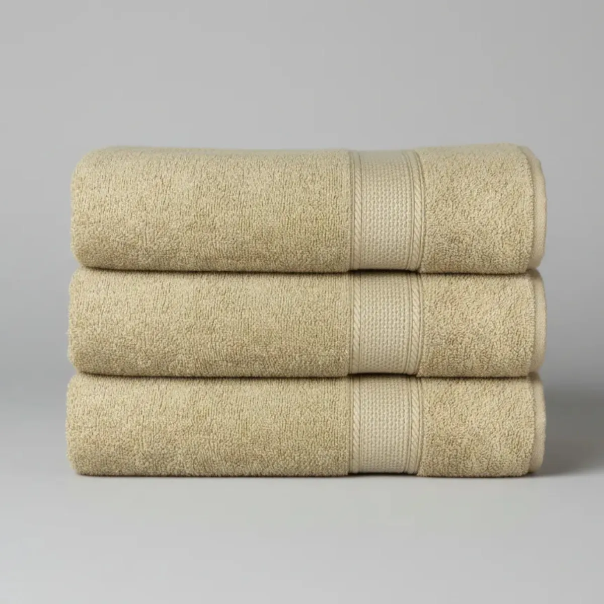 CHITECO - Pack 3 Toallas De Baño Algodón 135x70 Chiteco Classic Suave Color Beige