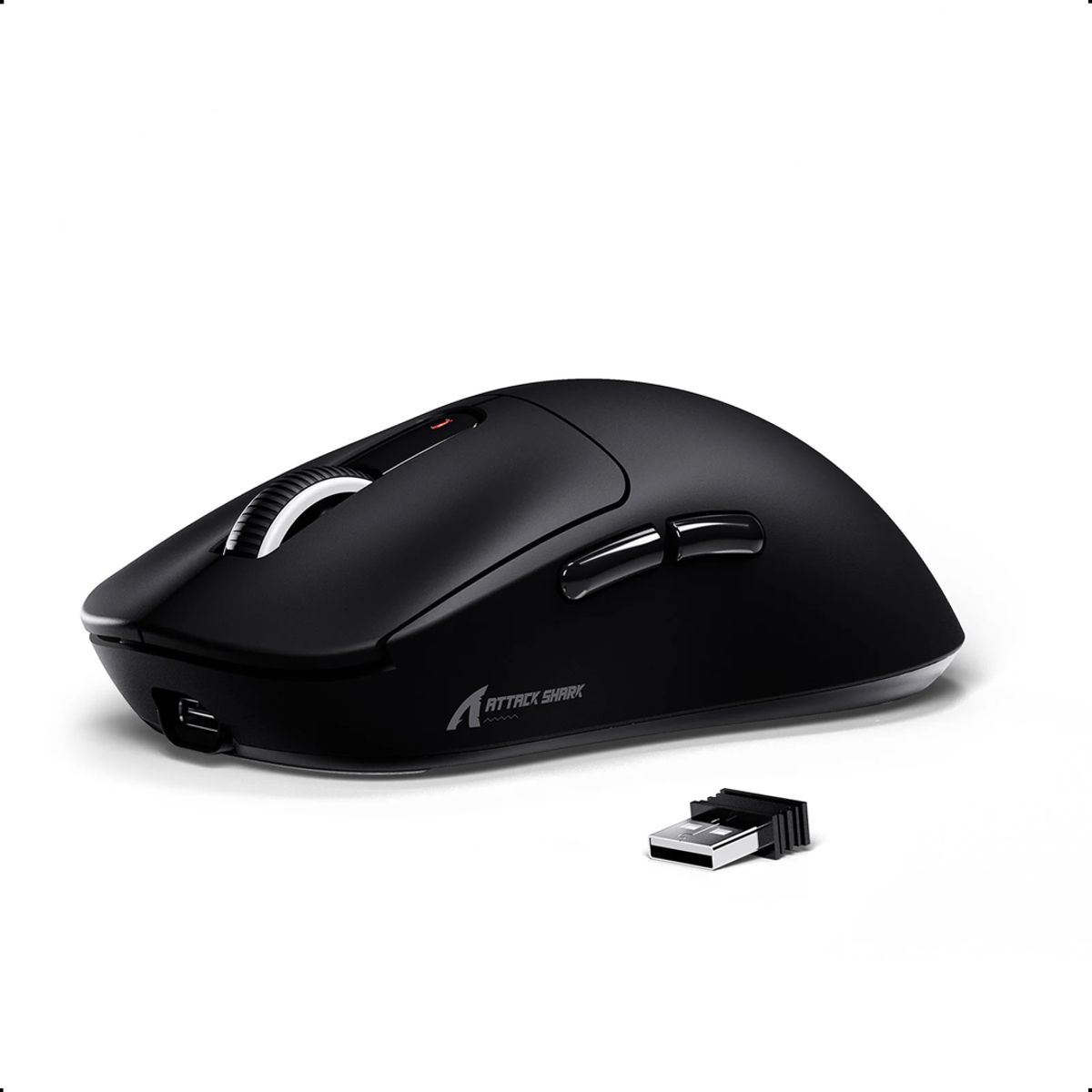 ATTACK SHARK - Mouse Attack Shark X3 Wireless Gaming Paw3395 Superlight Negro