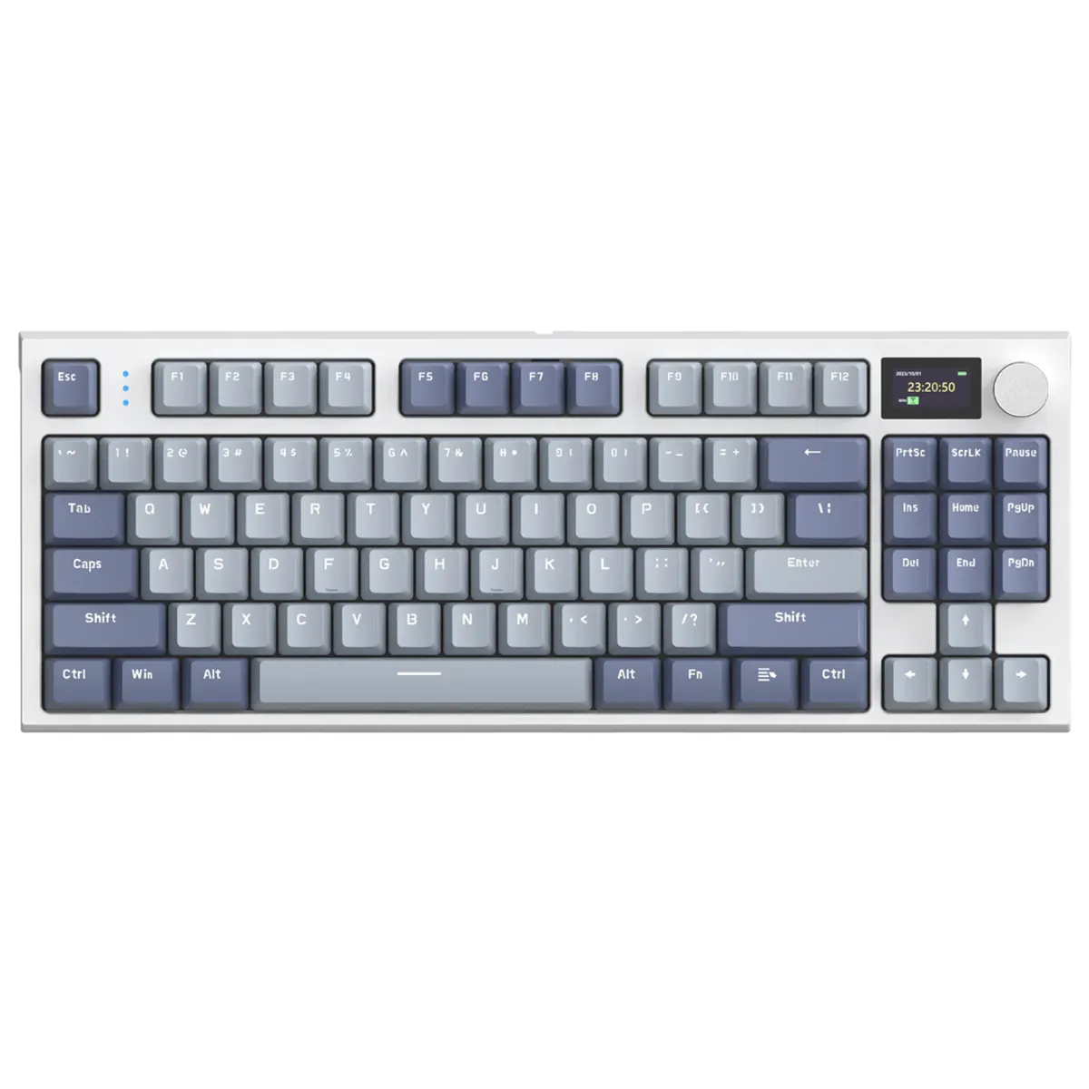 ATTACK SHARK - Teclado Mecánico Attack Shark K86 Inalambrico 75% Pantalla Lavanda Inglés Us