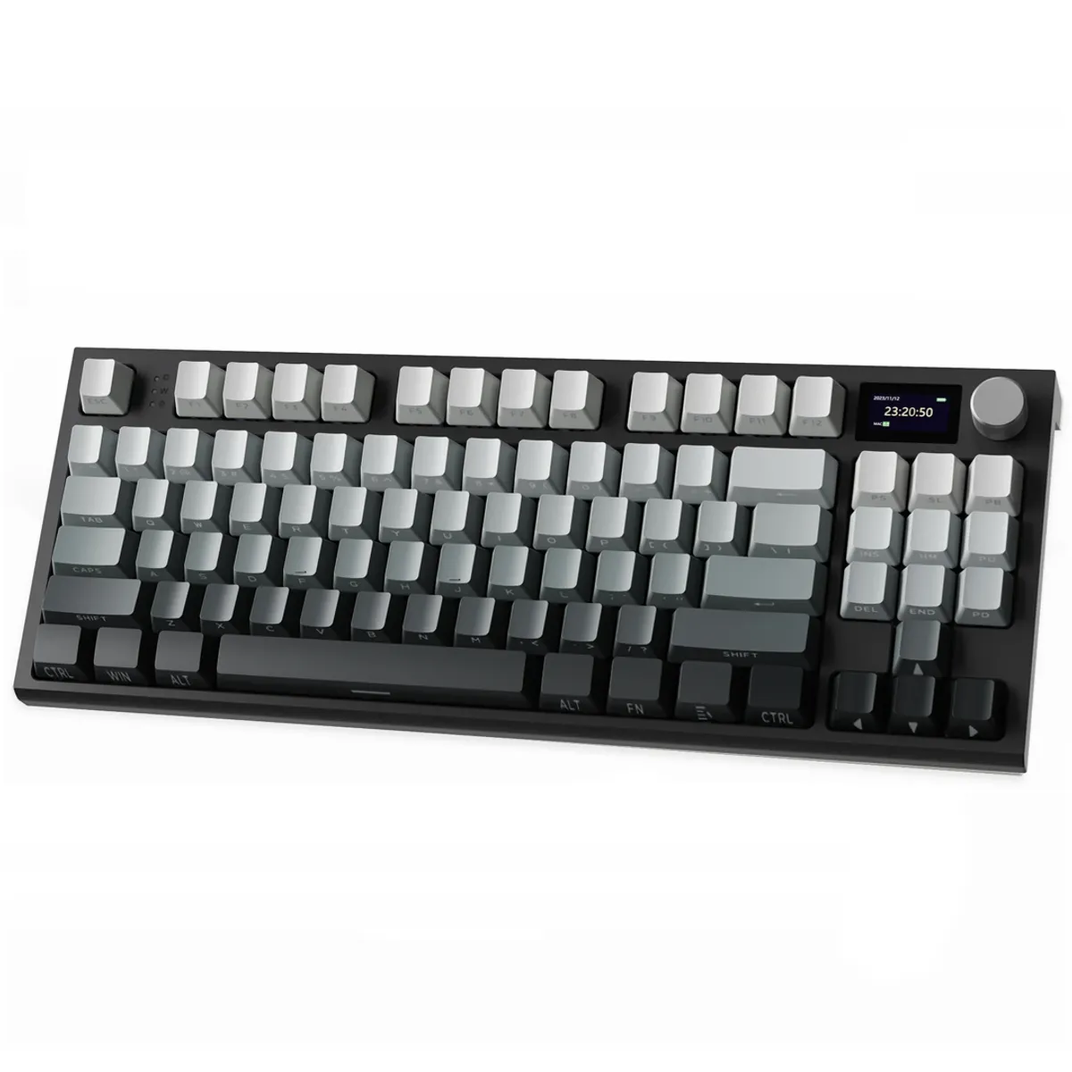 ATTACK SHARK - Teclado Mecánico Attack Shark K86 Inalambrico 75% Pantalla Moonlight Inglés Us