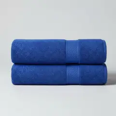 CHITECO - Pack 2 Toallas De Baño Algodón 135x70 Classic Suave Color Azul