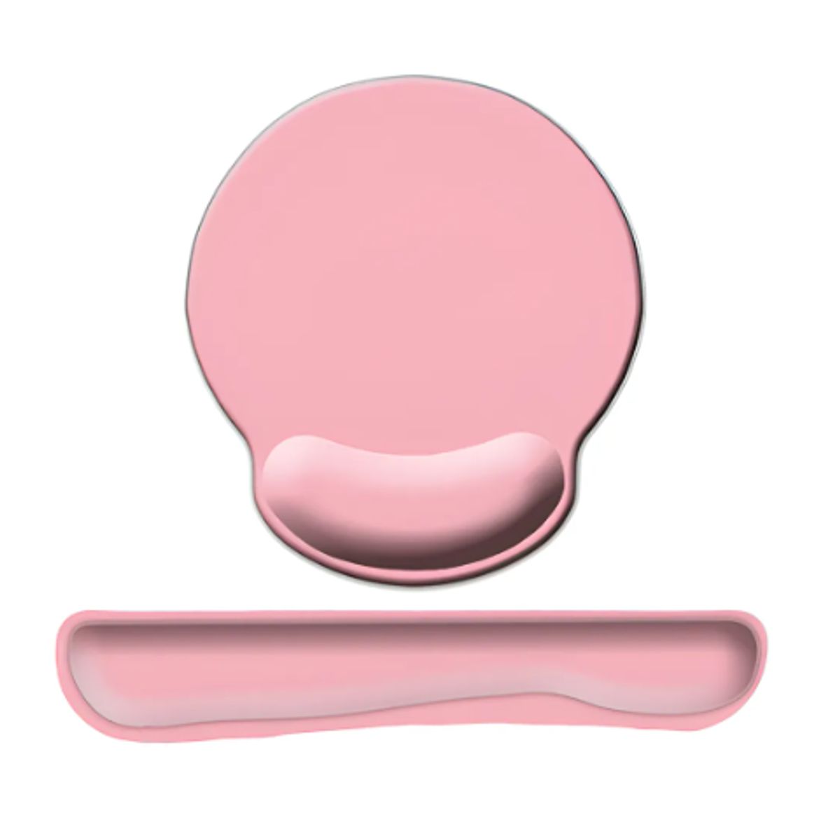 GENERICO - Reposa Muñecas Para Teclado + Mouse Pad Con Apoya Muñeca Rosa