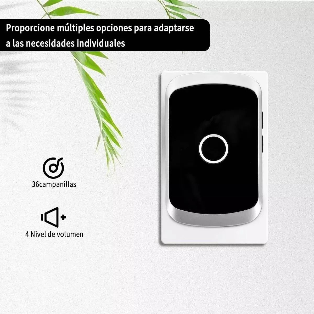 GENERICO - Timbre Inalámbrico Exterior Portátil Puertas Timbre Portero