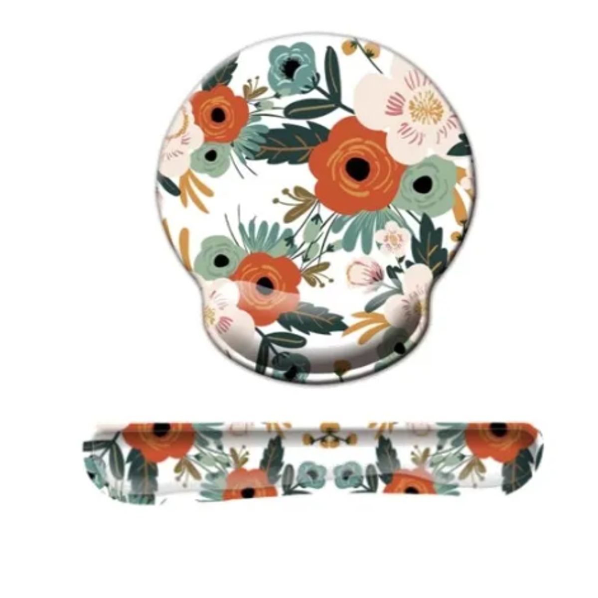 GENERICO - Reposa Muñecas Para Teclado + Mouse Pad Con Apoya Muñeca Flores Primavera