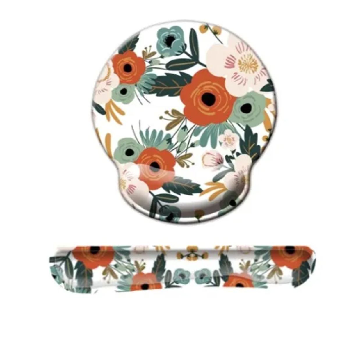 GENERICO - Reposa Muñecas Para Teclado + Mouse Pad Con Apoya Muñeca Flores Primavera