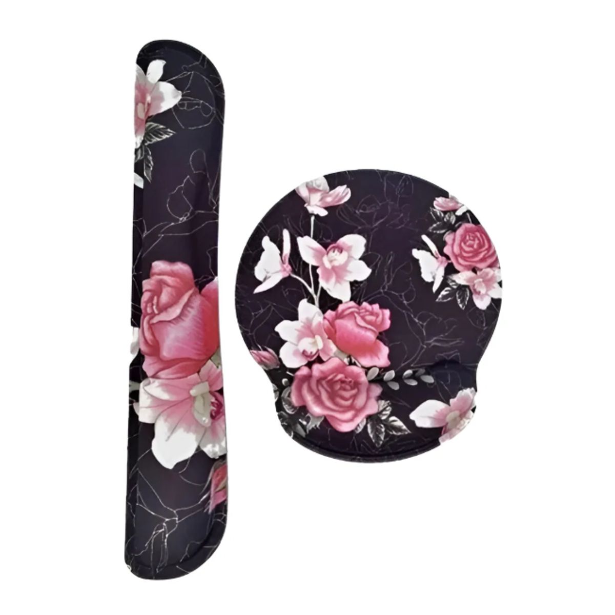 GENERICO - Reposa Muñecas Para Teclado + Mouse Pad Con Apoya Muñeca Flowers