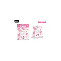 GENERICO - Set de globos látex san valentín con letra te amo 74pcs