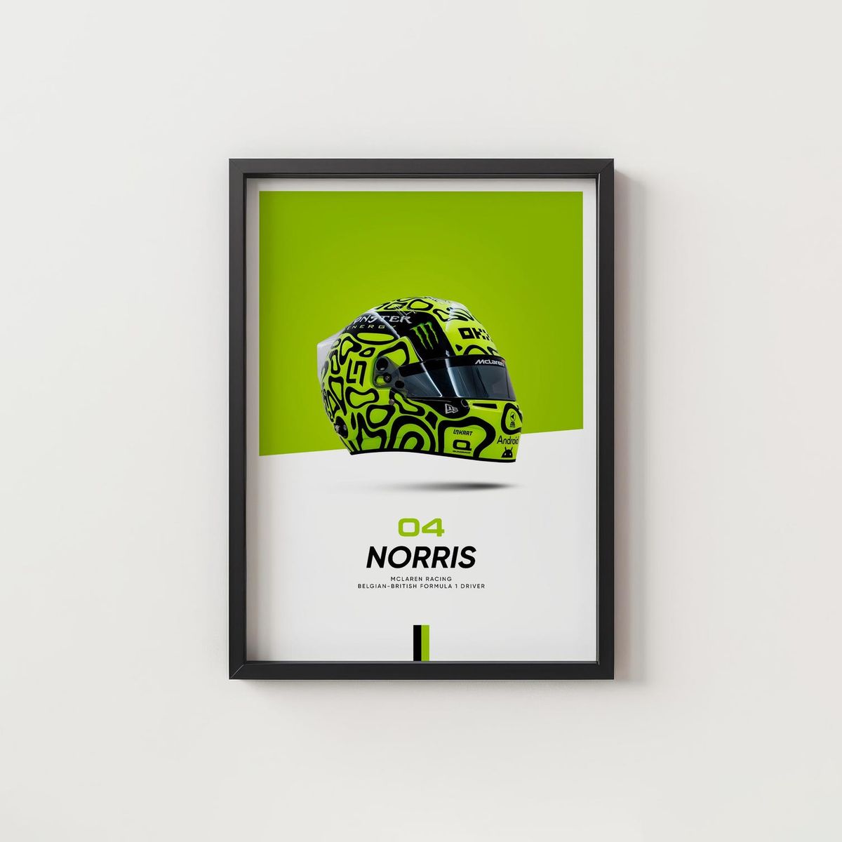 GENERICO - Casco de Lando Norris  Edición Especial + Marco