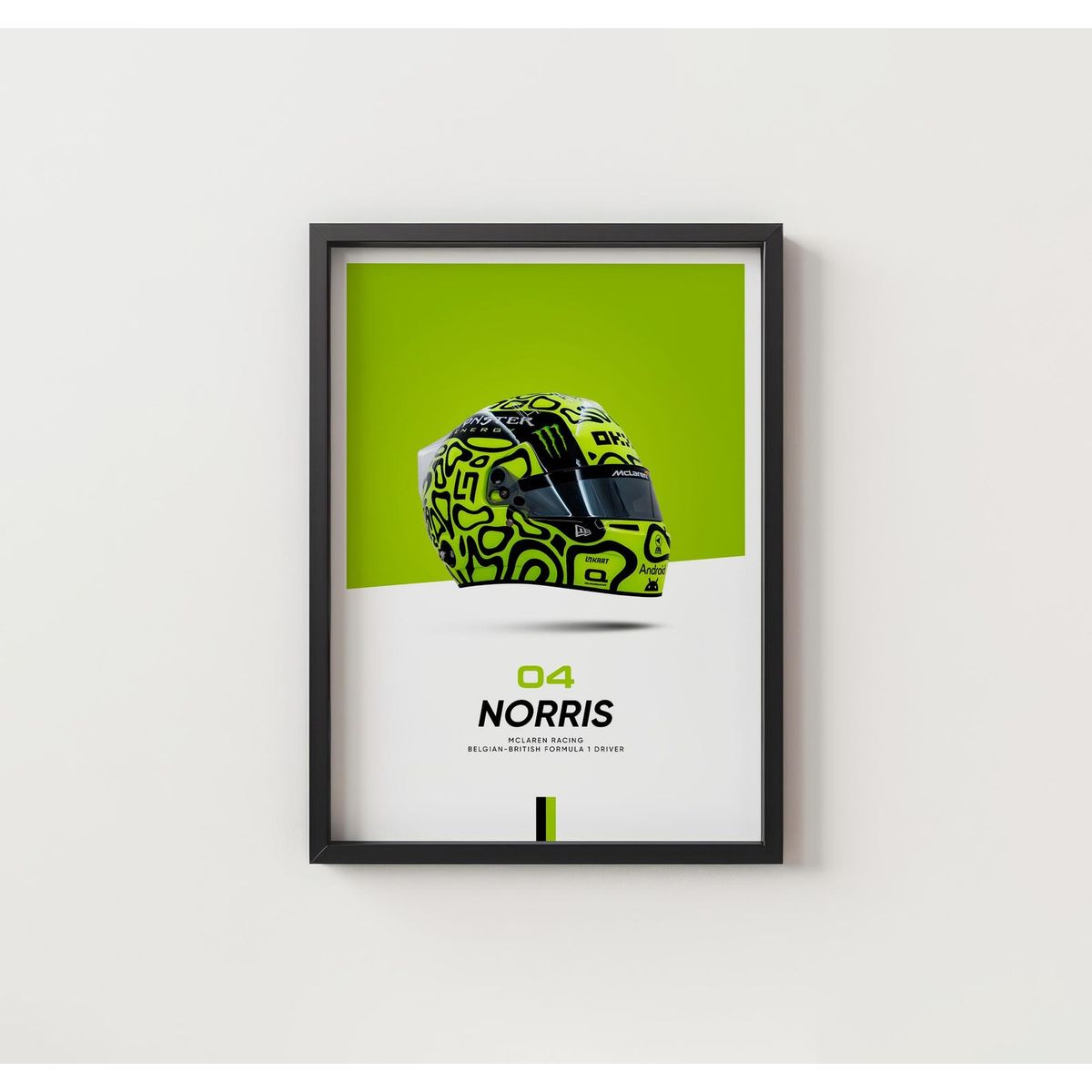 GENERICO - Casco de Lando Norris  Edición Especial + Marco