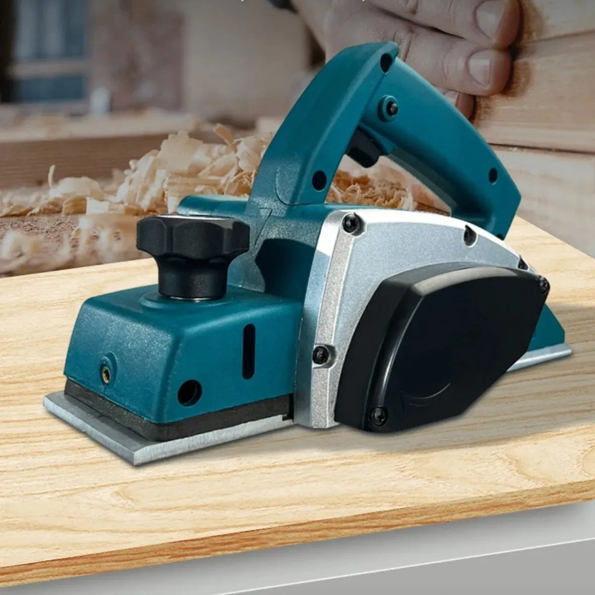 GENERICO - Cepillo Eléctrico Mueblería Carpintería 750w 7000rpm Azul