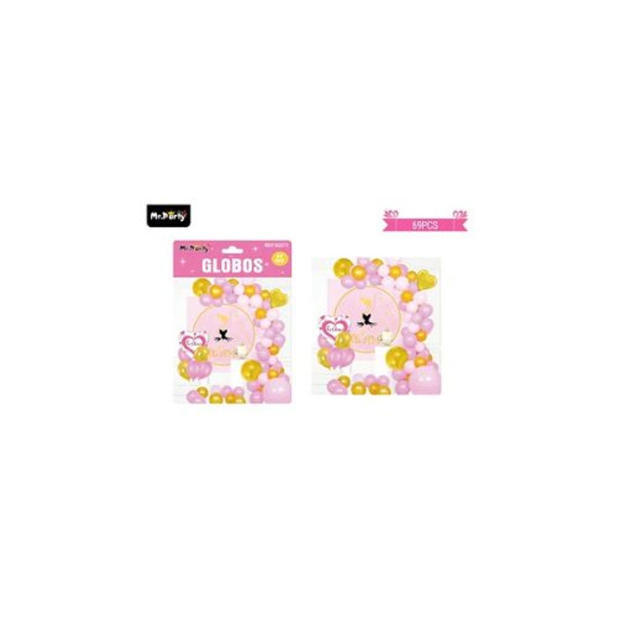 GENERICO - Set de globos látex san valentín te amo 69pcs