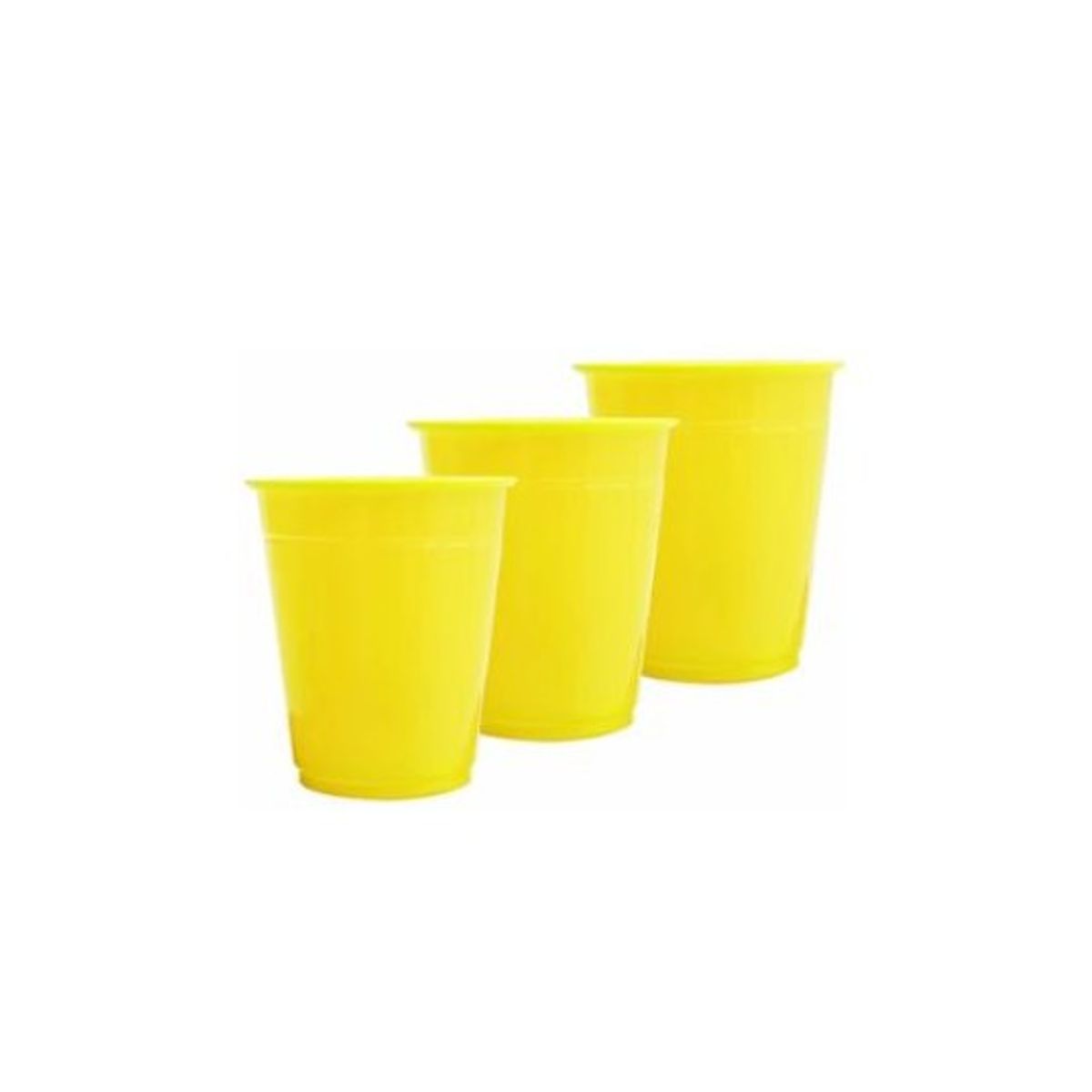 GENERICO - Vaso Plastico Amarillo 250 Ml 25 Pcs