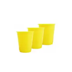 GENERICO - Vaso Plastico Amarillo 250 Ml 25 Pcs
