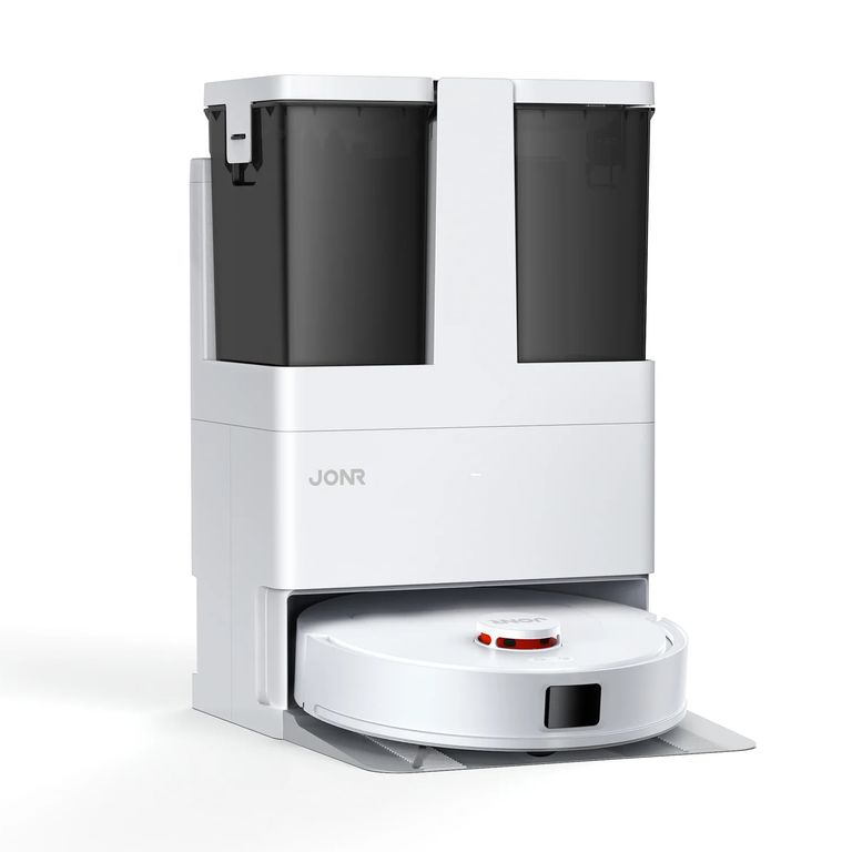 JONR Robot aspiradora T5 Lite con base de secado y lavado de mopa 8000PA