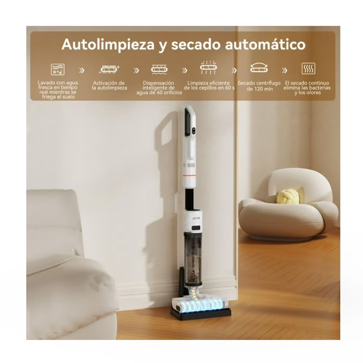 JONR - JONR ED20 Pro 3 en 1 Aspiradora Completa en seco y húmedo, succión al vacío de 17000Pa