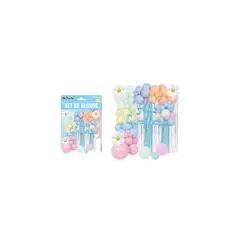 GENERICO - Set con arco de globos feliz cumpleaños 81pcs