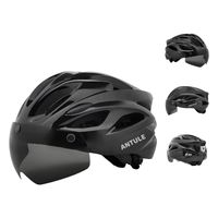 Casco Bicicleta Adulto Con Visera Magnética Negro RS Antule