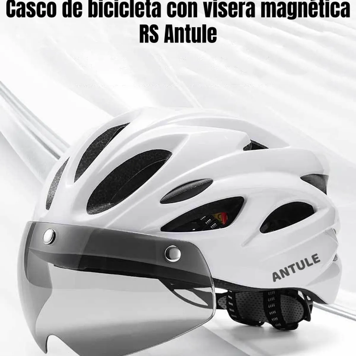 LUBABYCAS - Casco Bicicleta Adulto Con Visera Magnética Negro RS Antule Lubabycas