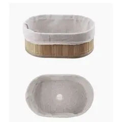 GENERICO - Panera de Madera con Paño Interior Canasta para Frutas y Panes