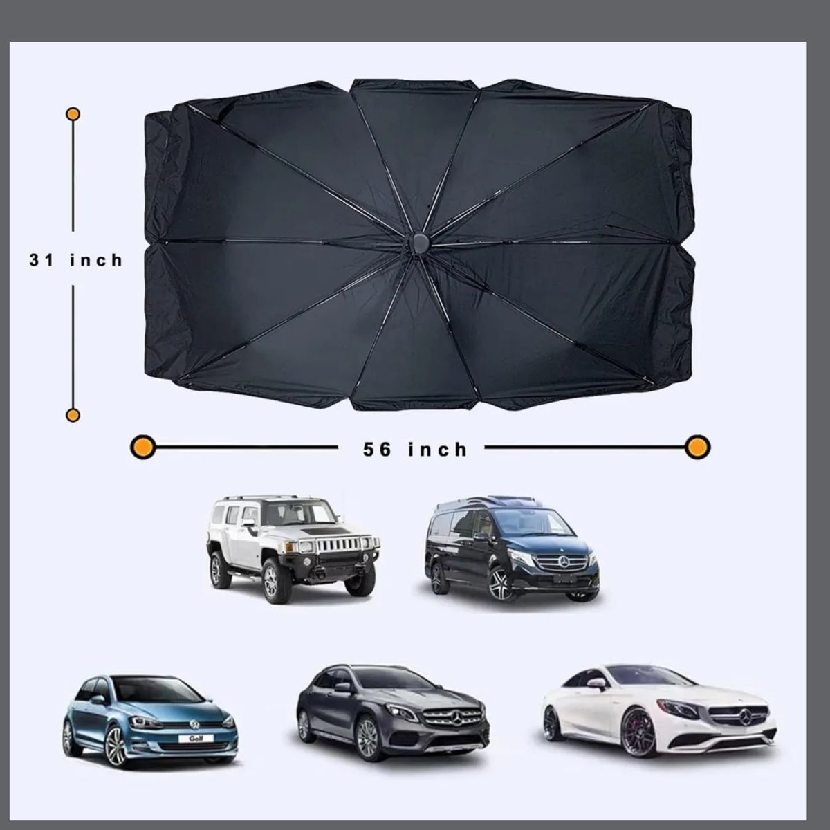 MOVI - Sombrilla Plegable Uv Para Parabrisa Auto