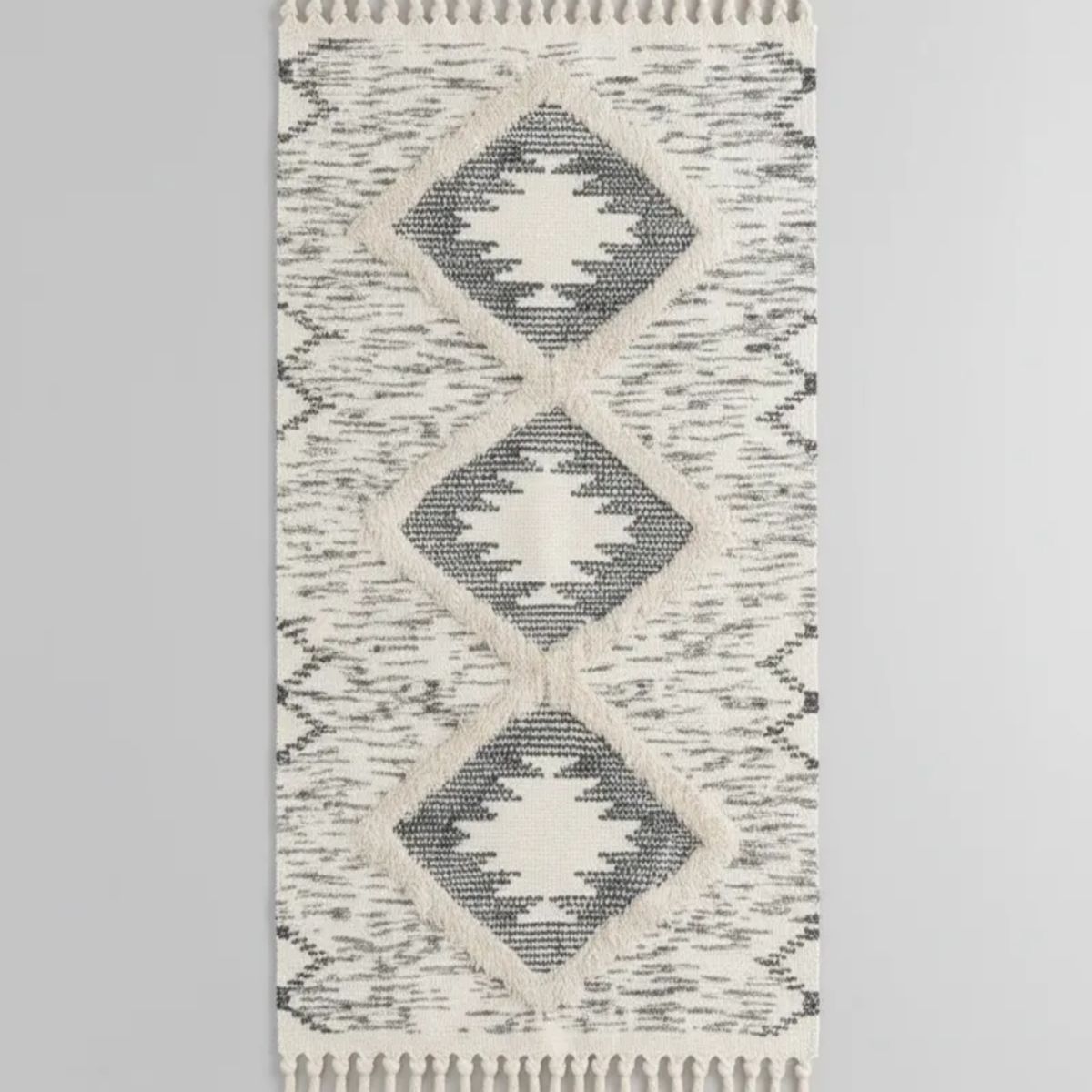 GENERICO - Pack de 2 Alfombra de Lino Bajada de Cama estilo Boho medida 60 cm x 90 cm