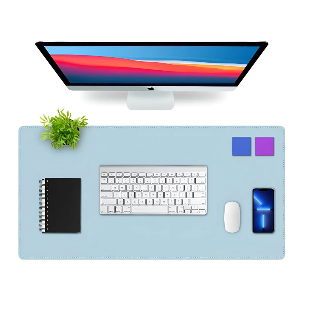 GENERICO - Mouse Pad Alfombrilla Escritorio Cuero Antideslizante 80x40