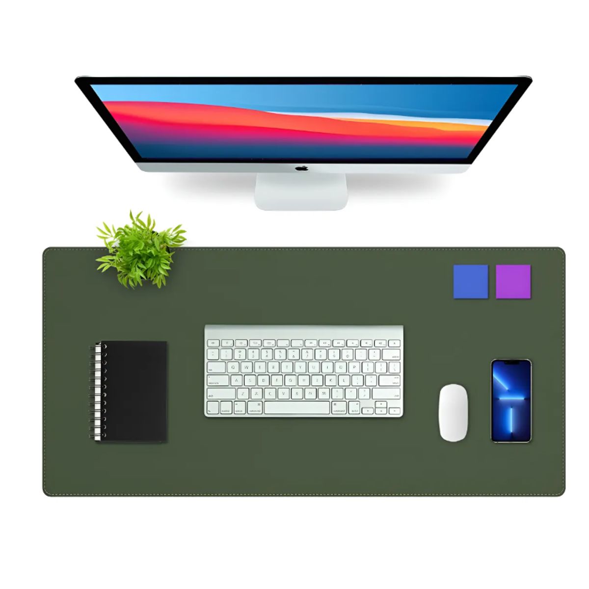 GENERICO - Mouse Pad Alfombrilla Escritorio Cuero Antideslizante 80x40