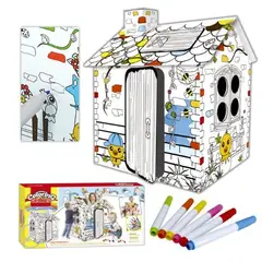 GENERICO - Casa De Cartón Para Colorear